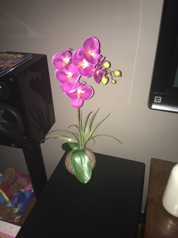 Fuschia faux Orchid