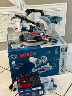 Bosch Singel Bevel Slide Miter Saw with 2) 18Volt 4Ah  batteries and Charger