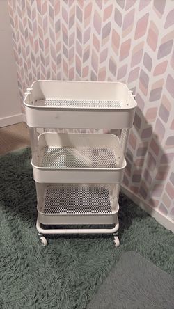 IKEA RÅSKOG 3-Tier Rolling Storage Cart