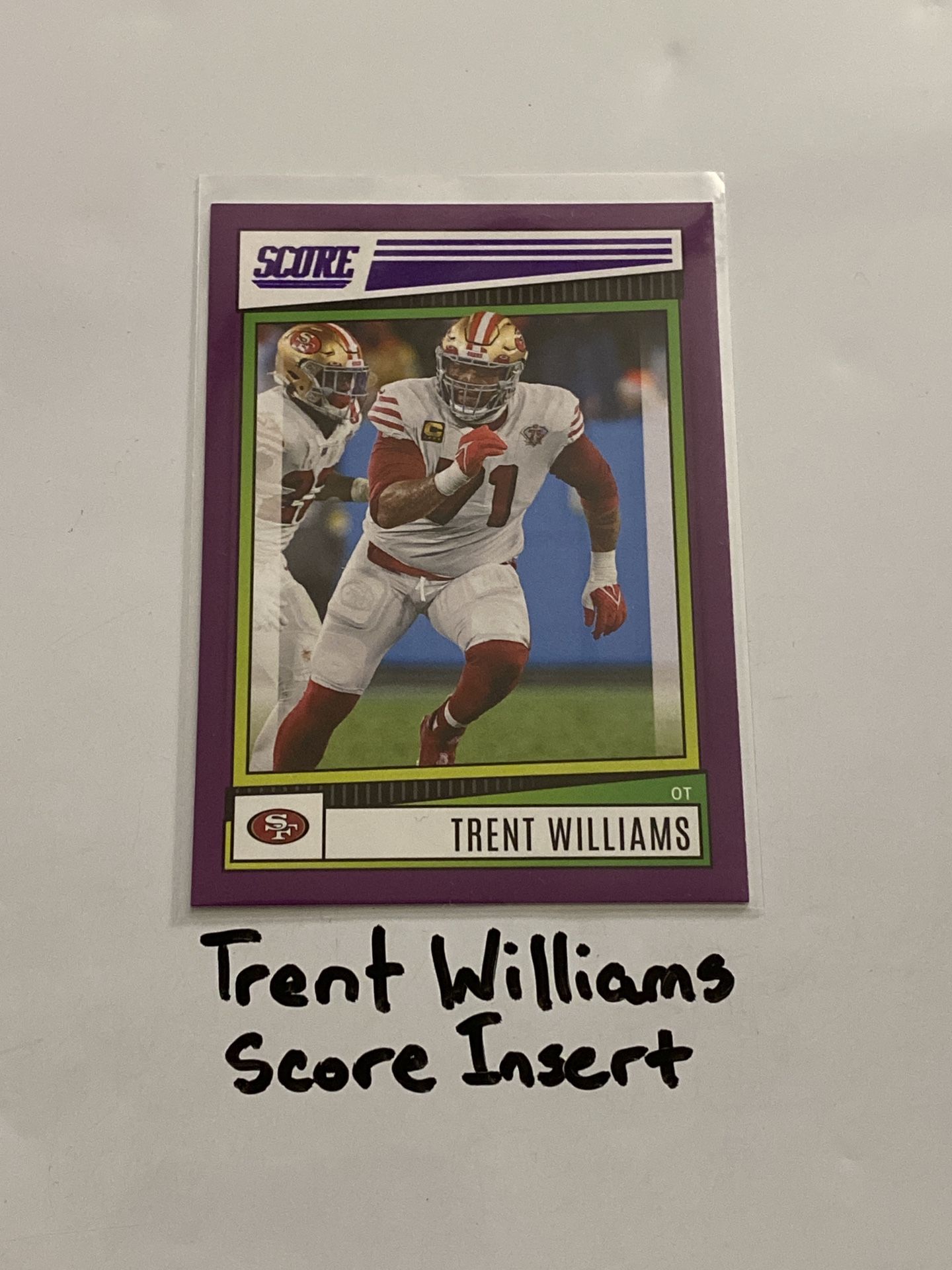 Trent Williams San Francisco 49ers All-Pro Tackle Score Short Print Insert Card.