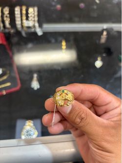 18k horse gold ring
