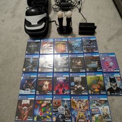 Play Station PSVR Set with games