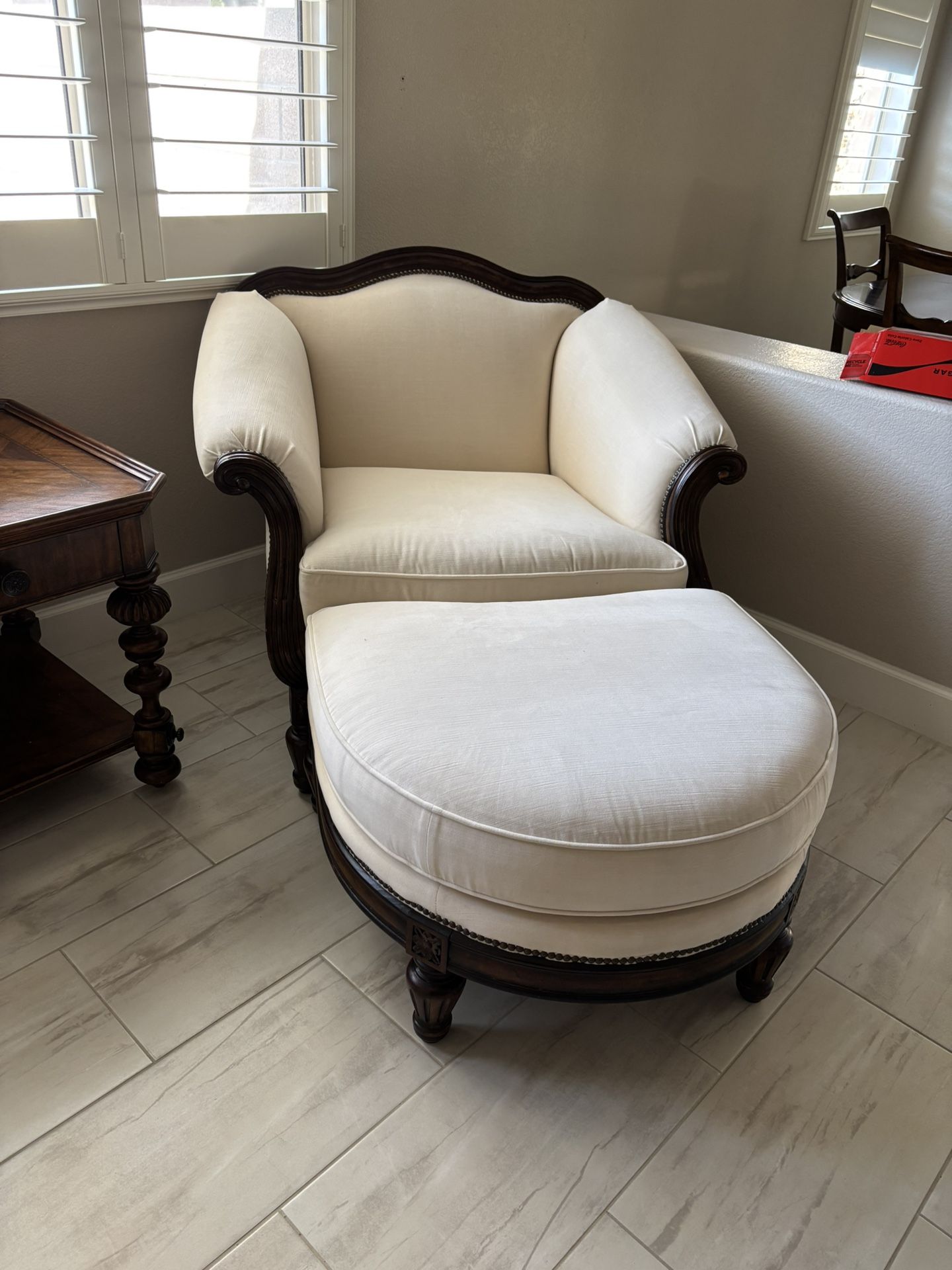 Chair with ottoman