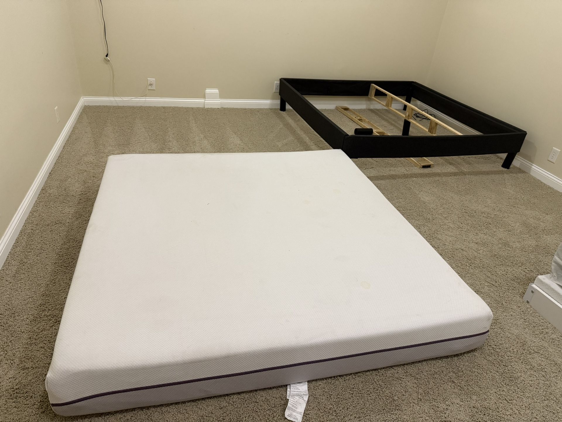 King Size Purple Mattress and Frame