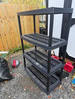 plastic shelving unit