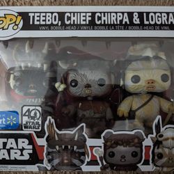 Funko Pop Star Wars Teebo, Chief Chirpa And Logray