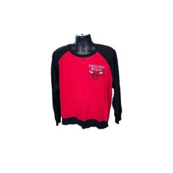 NBA x Starter Chicago Bulls Crewneck Sweatshirt Mens XL Black Red