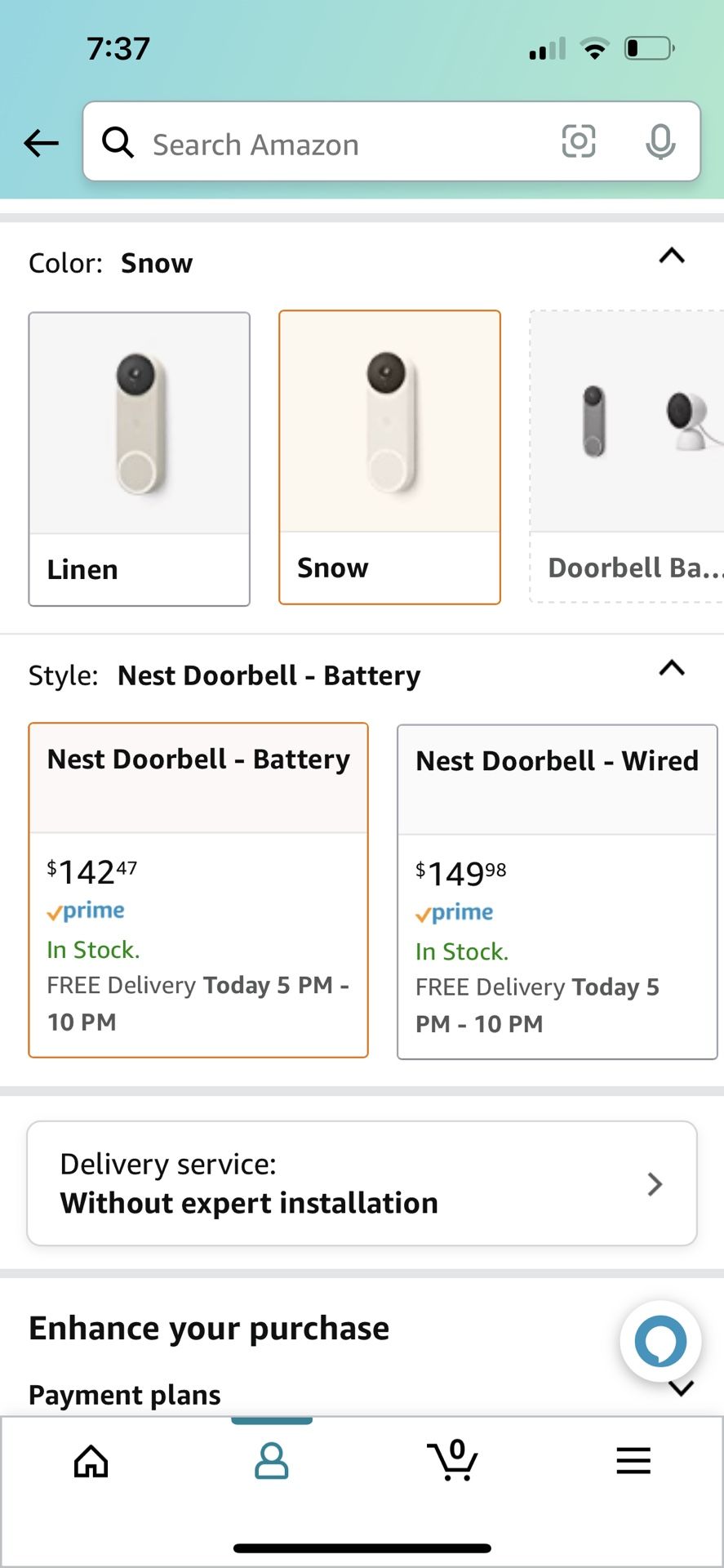 Nest Doorbell Battery - New In Box
