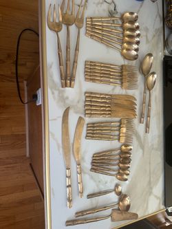 Vintage mid century bamboo utensils