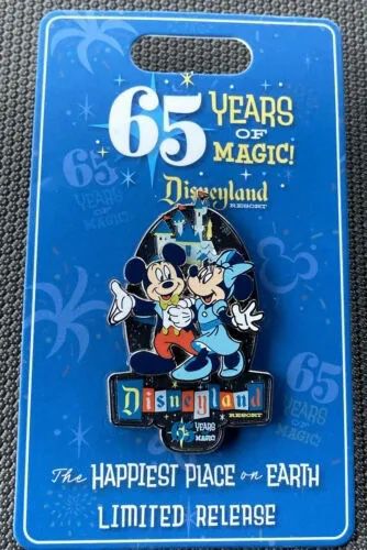 Disney Disneyland 65th Anniversary Years of Magic Pin Mickey Minnie LR