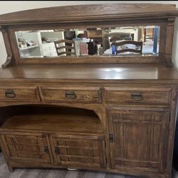 MIRRORED Wooden Hutch 