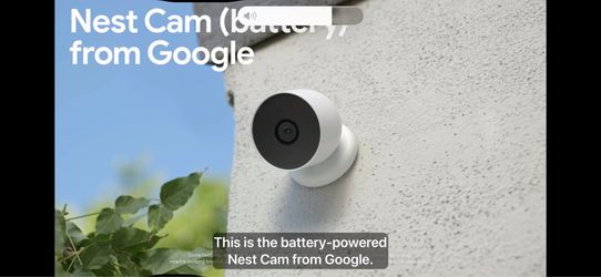 Google nest cam - battery operated no wires