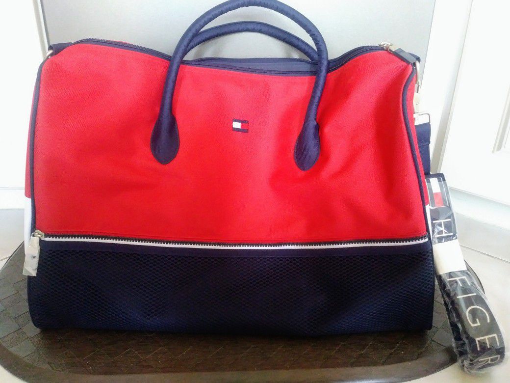 Vintage TOMMY HILFIGER Duffle Travel Bag carry on NEW