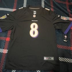 Lamar Jackson Nike Vapor Jersey; Black L & XL