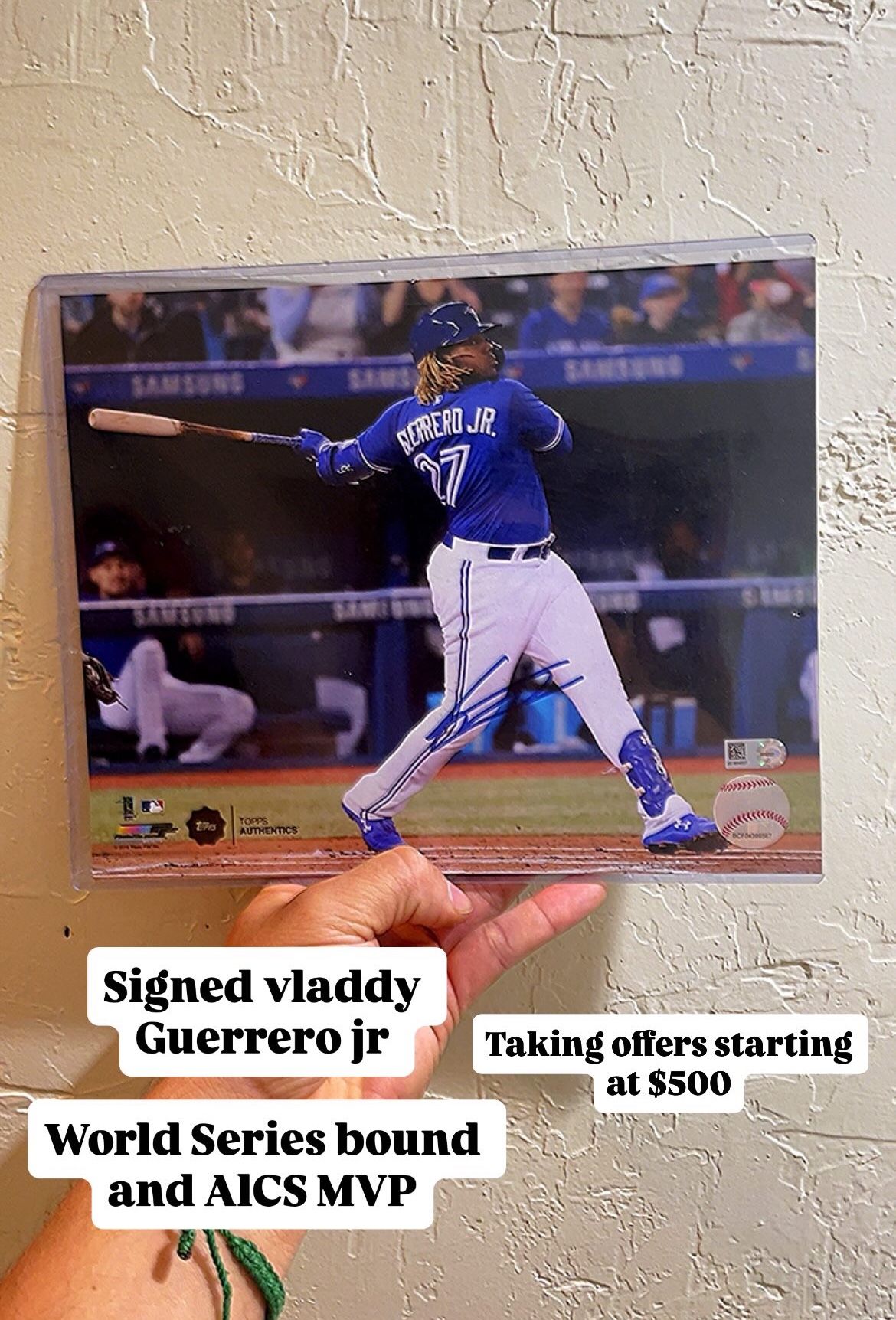 Autographed Vladdy Guerrero Jr. 