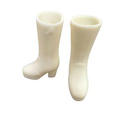 Vtg Barbie Doll Size Squishy Francie BOOTS - White
