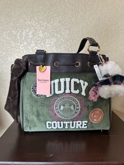Brand New! Vintage Juicy Couture Daydreamer Super Greens Velour Graphic Tote Bag – Y2K Style