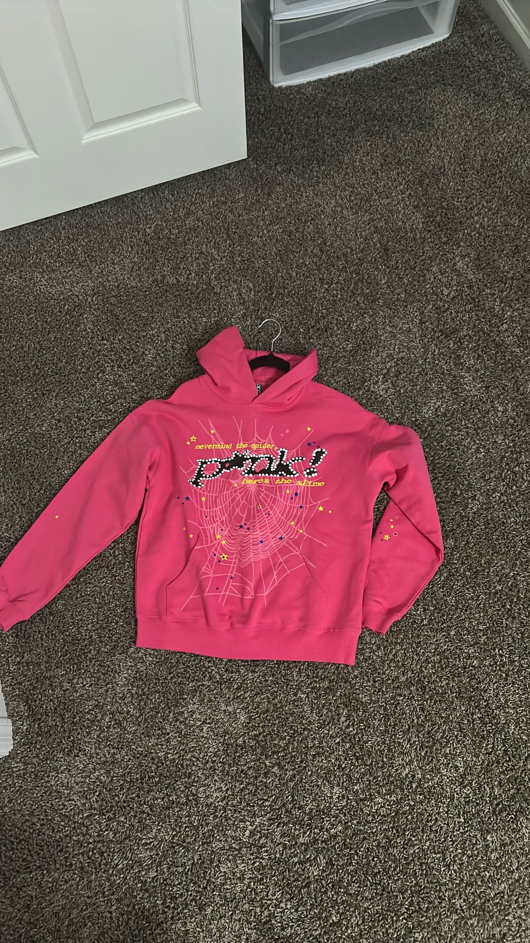 sp5der hoodie pink