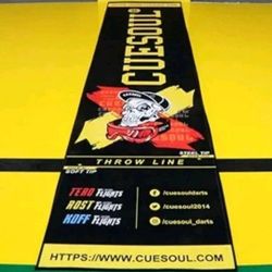 10' Skull Dart Mat Nonslip Carpet