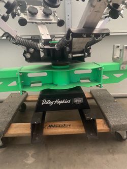 RILEY HOPKINS 250+ 4 COLOR 2 STATION SCREEN PRINTING PRESS