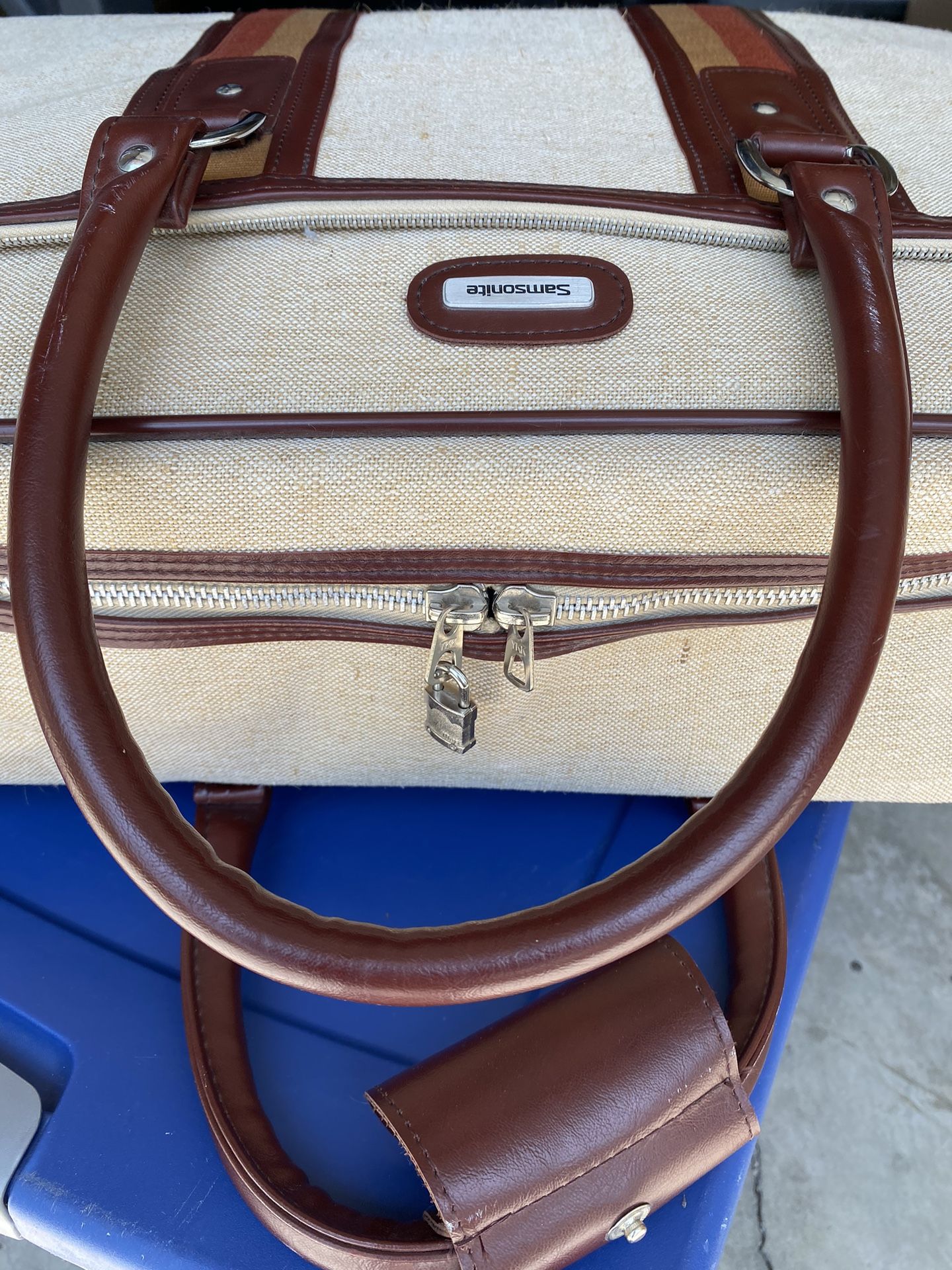 Vintage Samsonite Canvas Luggage Overnight Bag-Like New!!!