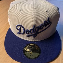 Los Angeles Dodgers New Era Fitted Hat - White Size 7 1/4