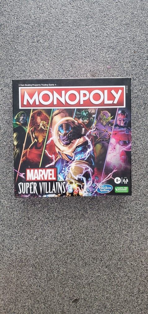 Monopoly: Marvel Super Villains Edition Board Game for Families and Kids Ages 8 and Up