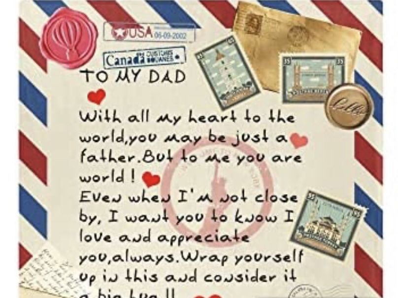 To my Dad -Blanket