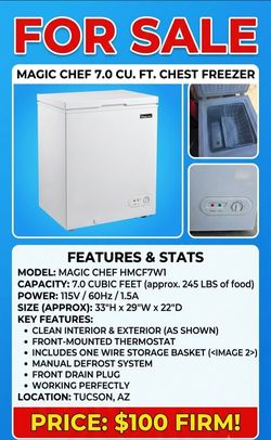Magic Chef 7.0 Cu. Ft. Chest Freezer