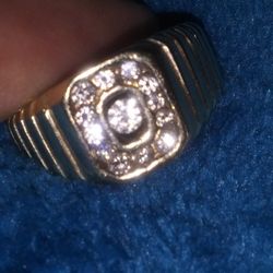    Vintage .14k .diamond Ring 10.5 Or 11