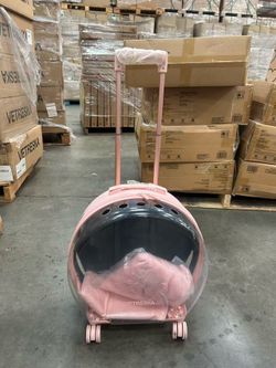 VETRESKA Rolling Pet Carrier – Pink 🌸🐱🐶