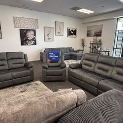 3pc Sofa & loveseat + Chair Power Recliner (FREE DELIVERY)