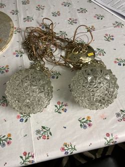 Vintage Double Swag Pendant Light Fixture