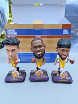 Lakers 2020 NBA Champions Mini Set of 3 Bobbleheads James , Davis , Kuzma