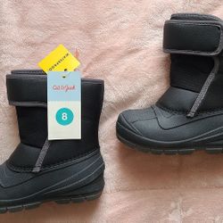 NEW! Black Toddler Size 8 Snow Boots - Cat & Jack