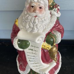 Vintage Christmas Santa Cookie Jar