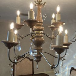 Large Chandelier with Crystals