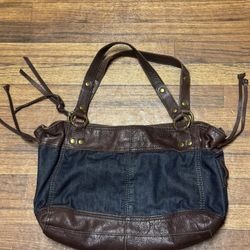 Lucky Brand Shoulder Denim Leather 