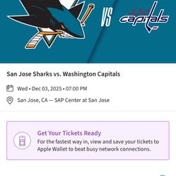 San Jose Sharks Tickets  {club Access}
