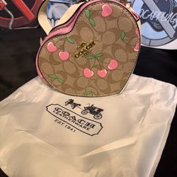 Coach heart bag purse