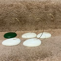 Hallmark lot of 5 Christmas ornament Display Stand Plastic Base
