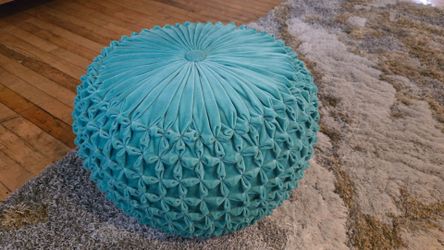 Teal pouf ottoman