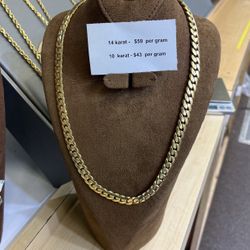 Gold Chain 14 Karat 22 Inch ,157grams 