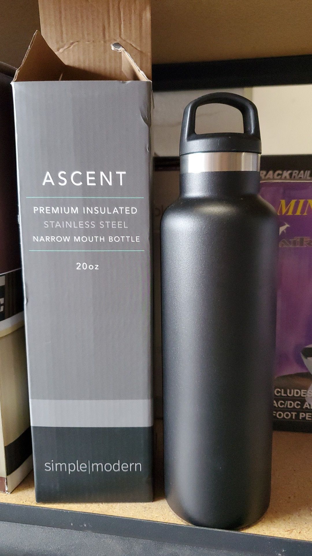 Ascent premium insulated stainless steel narrow mouth bottle 20 oz