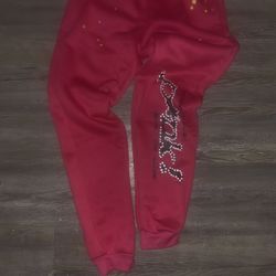 Pink sp5der sweats