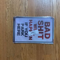 No Parking Metal Sign 