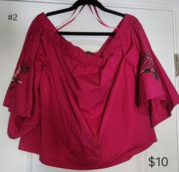 Pink off shoulder blouse