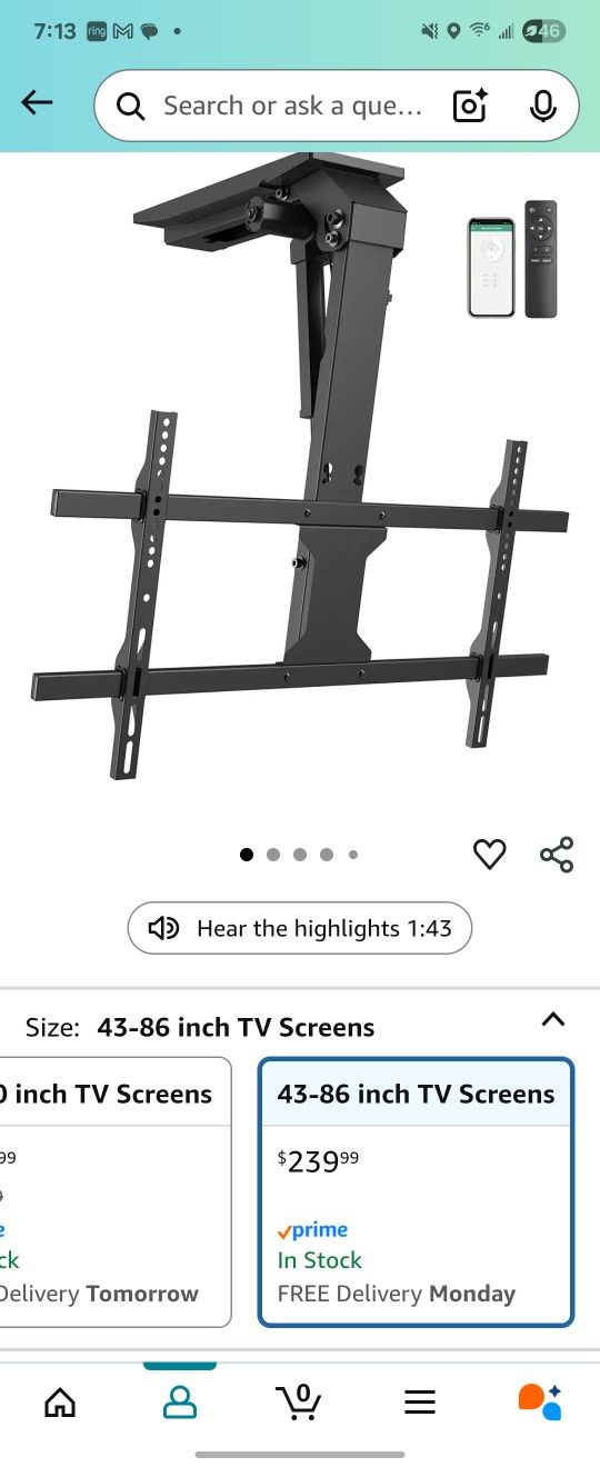 Awesome TV Mount Barely Used 