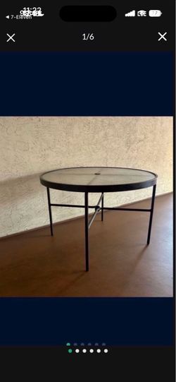 One 42-3/4 Outdoor Round Acrylic Patio Dining Table
