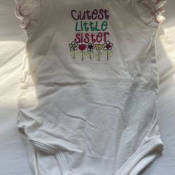 Little Sister Onesie And Sleeper 3-6m